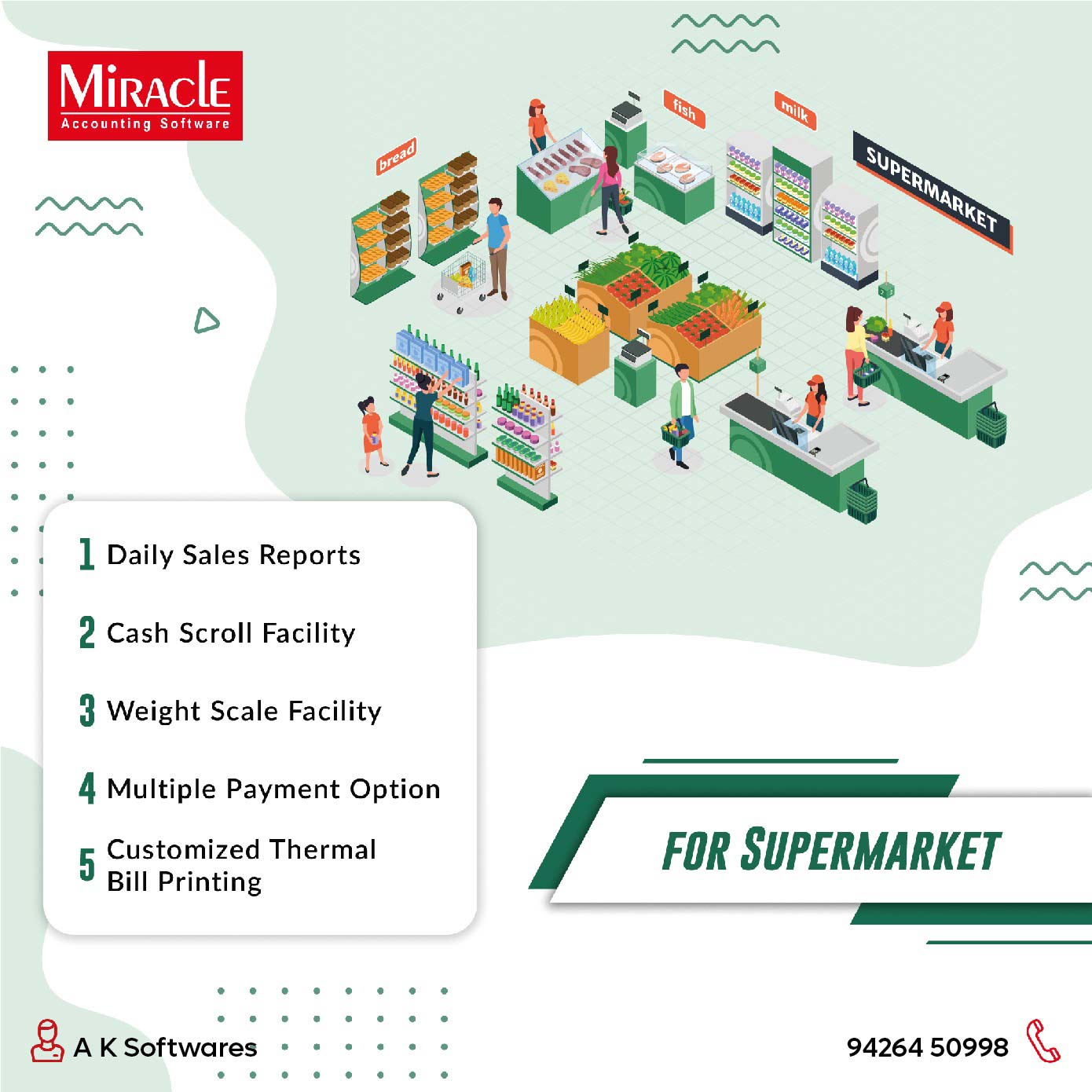 Miracle GST billing software for supermarkert