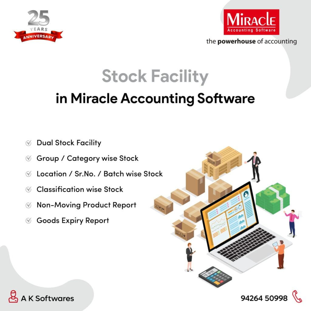 Stock Management in Miracle Accounting Software!