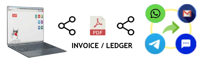 share invoice and ledger from miracle software